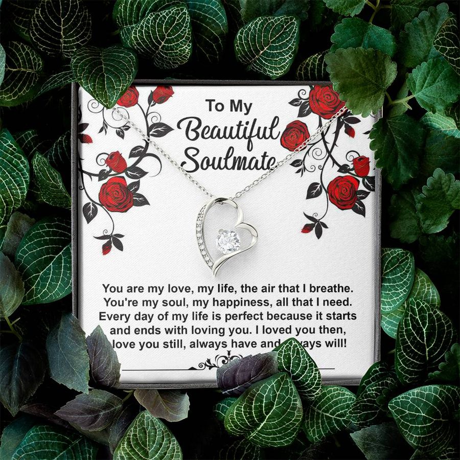 Botanical soulmate necklace card