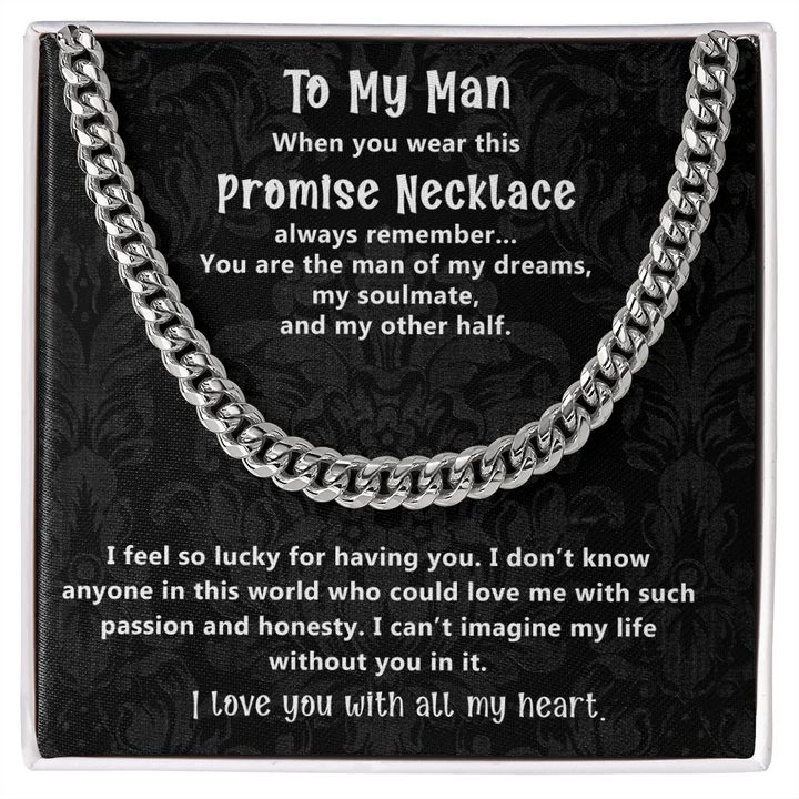 Promise necklace with a 